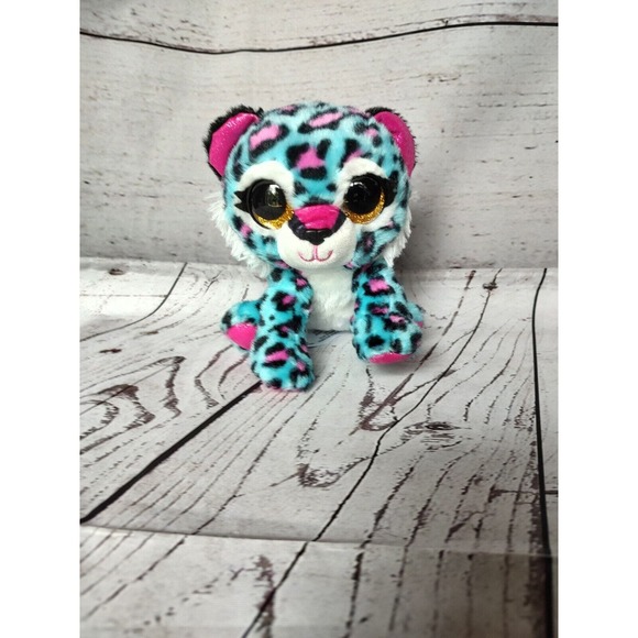 Zuru Plush Coco Surprise Otto Blue Pink Leopard 5 inch Stuffed Animal Toy - Picture 1 of 8